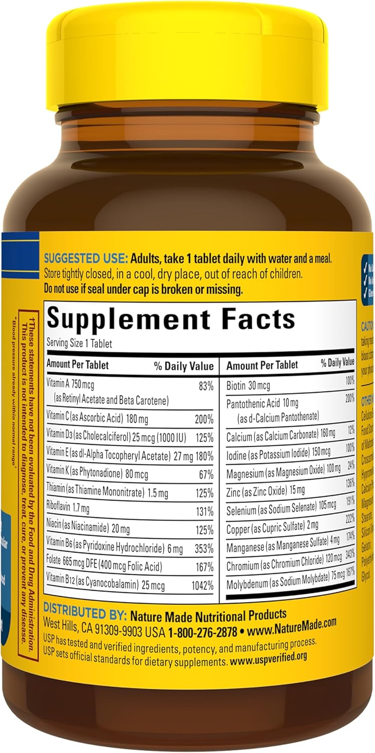 Nature Made Multivitamin for Men Over 50, Daily Nutritional Support, 90 Tablets - görsel 9