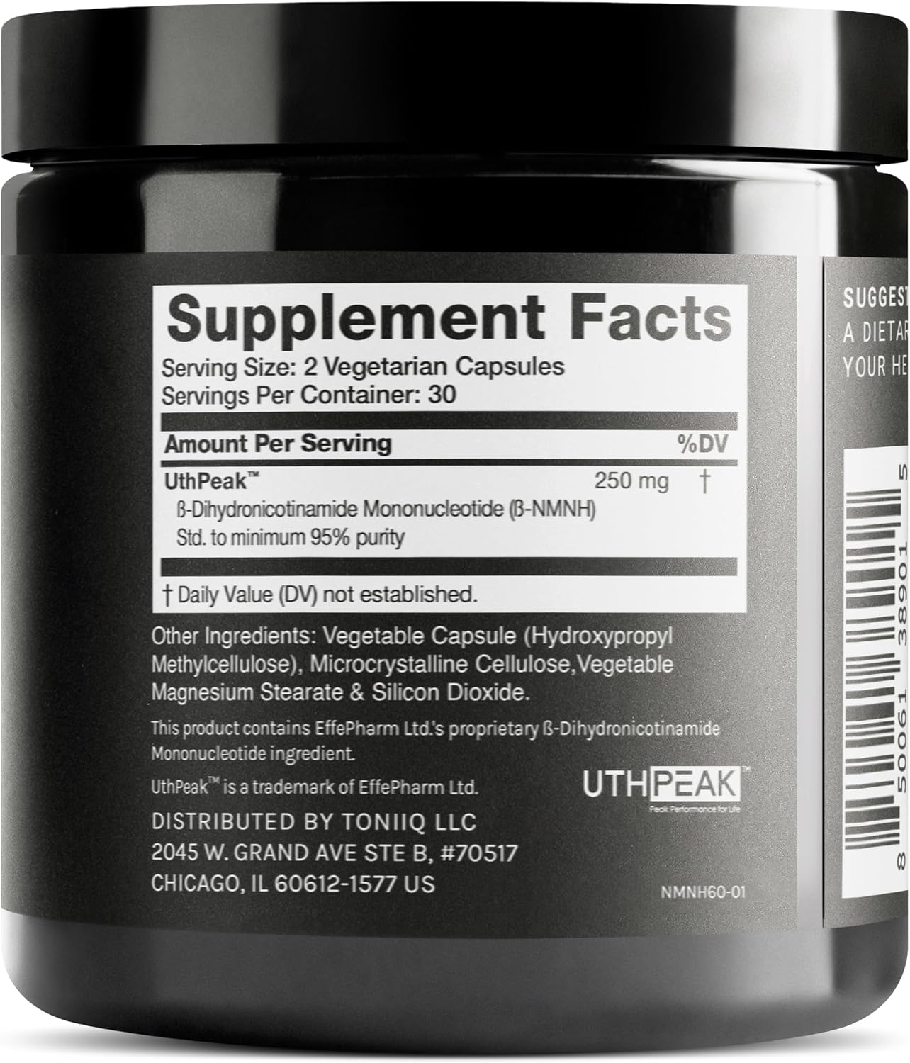 Toniiq NMNH Supplement – Clinically Studied UthPeak™ – 95% Purified for NAD+ Support - görsel 2