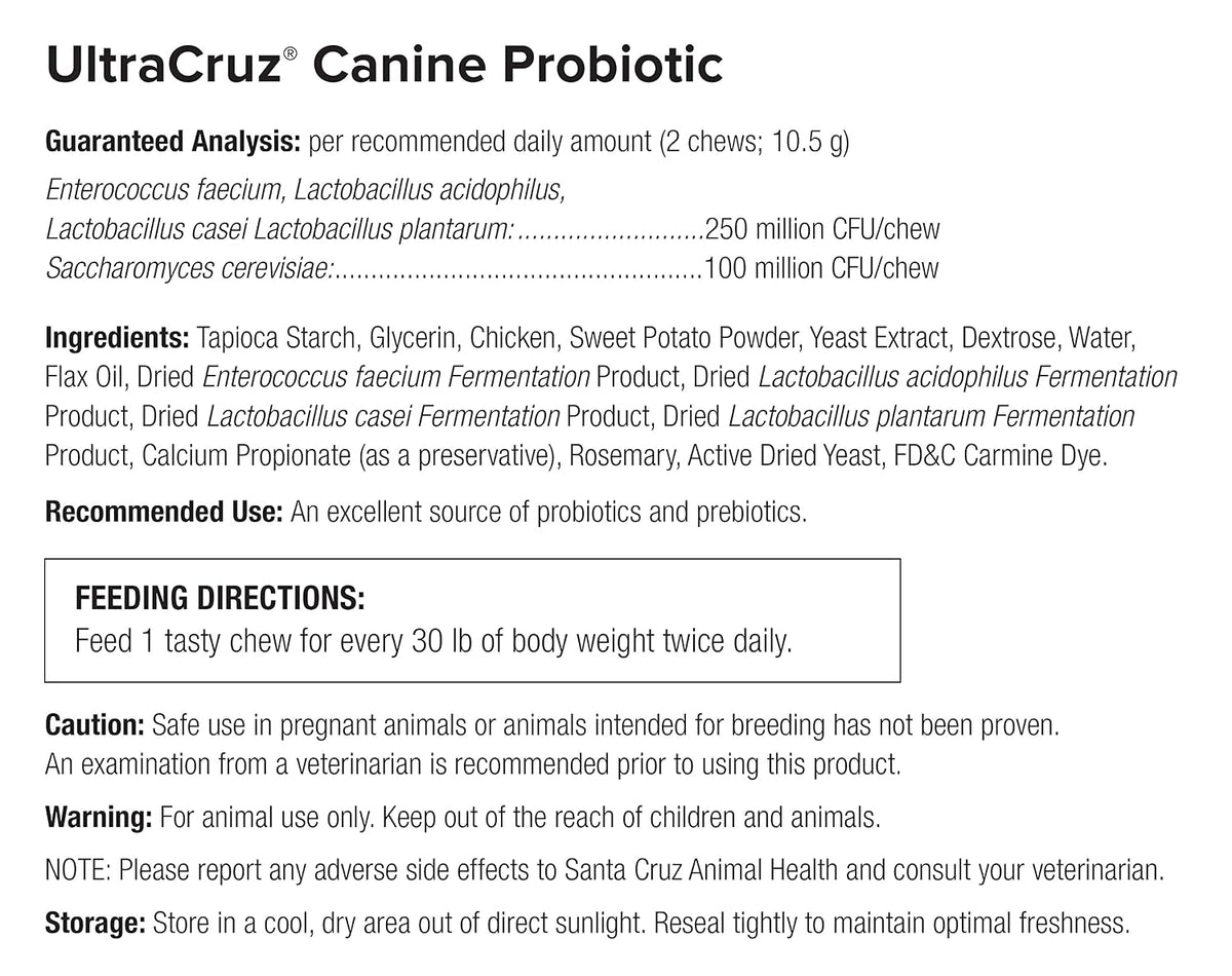 UltraCruz® Canine Probiotic, 120 Count - görsel 2