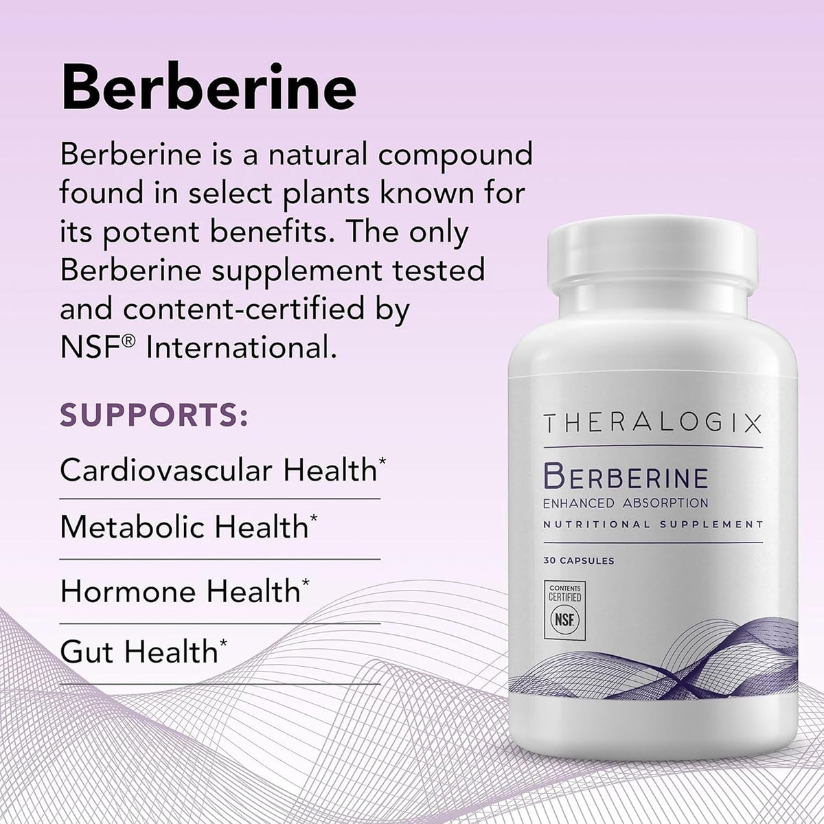 Theralogix Berberine Enhanced Absorption – 30 Capsules – Berberine Phytosome for Metabolism & Hormone Balance – Third-Party Tested - görsel 3