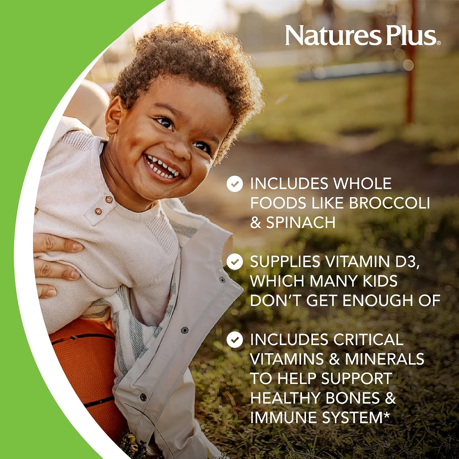 NaturesPlus Animal Parade Children's Chewable Multivitamin - 90 Animal-Shaped Tablets - Natural Assorted Flavours - Vegetarian, Gluten Free - görsel 5