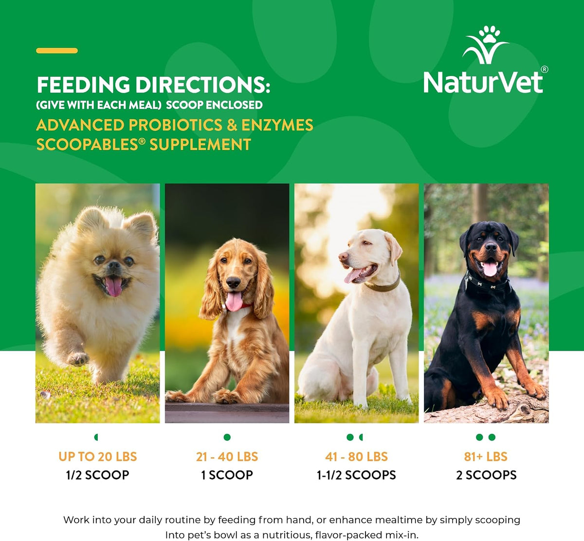 NaturVet Scoopables Advanced Probiotics for Dogs - Chewable Dog Probiotics & Digestive Enzymes - Hickory Smoked Bacon Flavour (312 g) - görsel 7