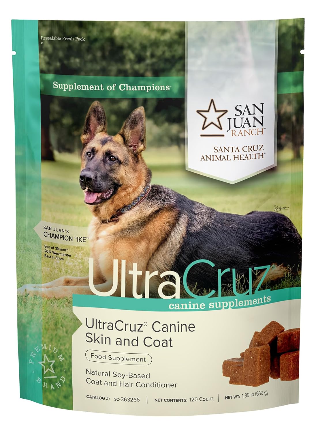 UltraCruz Canine Skin and Coat Soft Chews, 120 Count - görsel 2