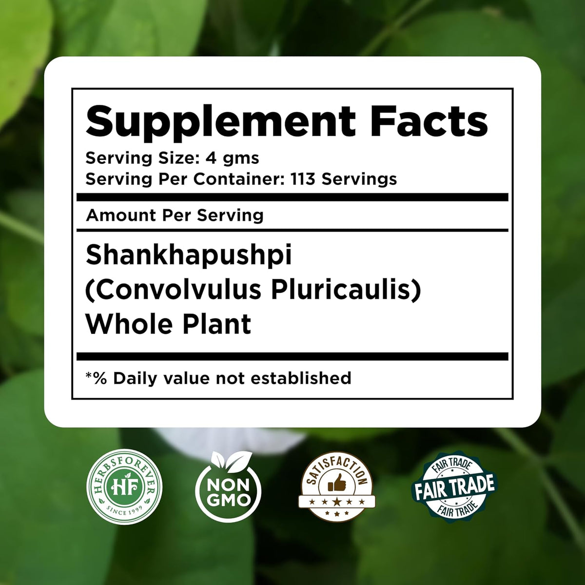 HerbsForever Shankhpushpi (Convolvulus Pluricaulis) Whole Plant Powder - 454g (16 oz) - görsel 4