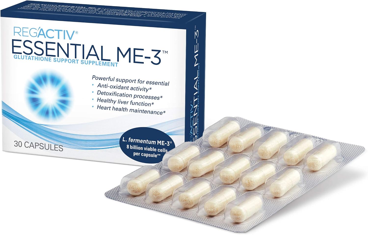 Reg'Activ Essential ME-3 - Glutathione-Producing Probiotic, 30 Vegetarian Capsules - görsel 1