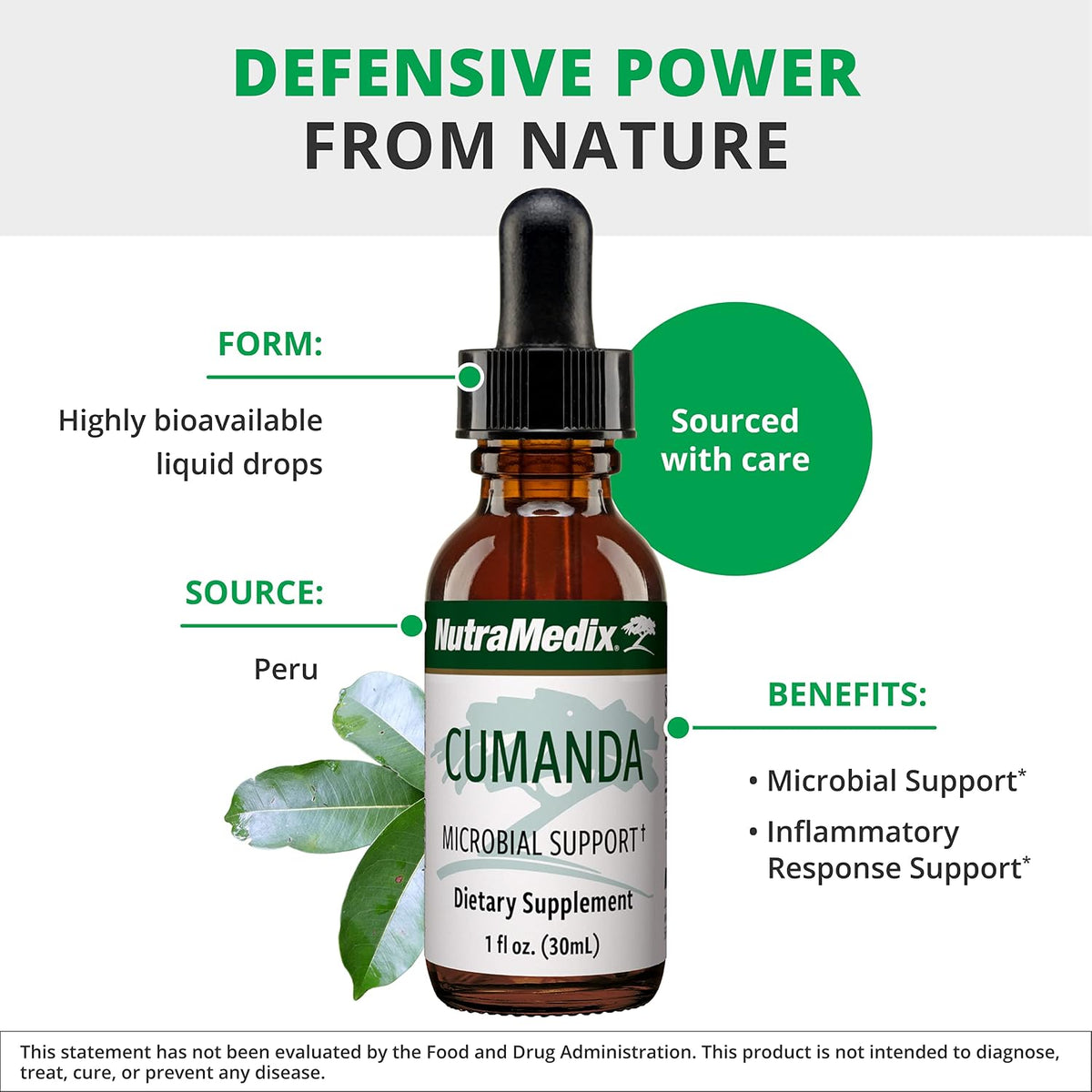 NutraMedix Cumanda Liquid Herbal Extract - Huacapurana Bark Tincture (60ml) - görsel 4