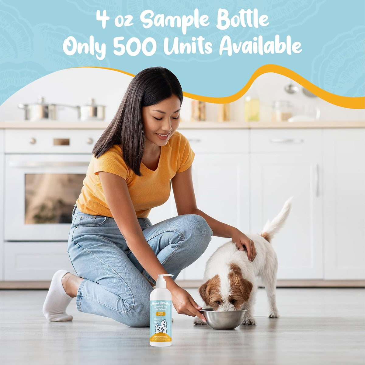 Organic Turkey Tail Mushroom & Liquid Bone Broth Dog Food Topper - görsel 2