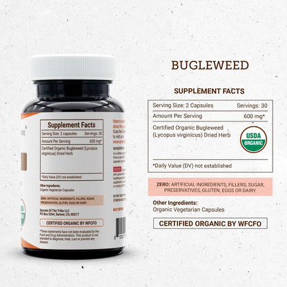 Secrets of the Tribe Bugleweed USDA Organic 60 Capsules