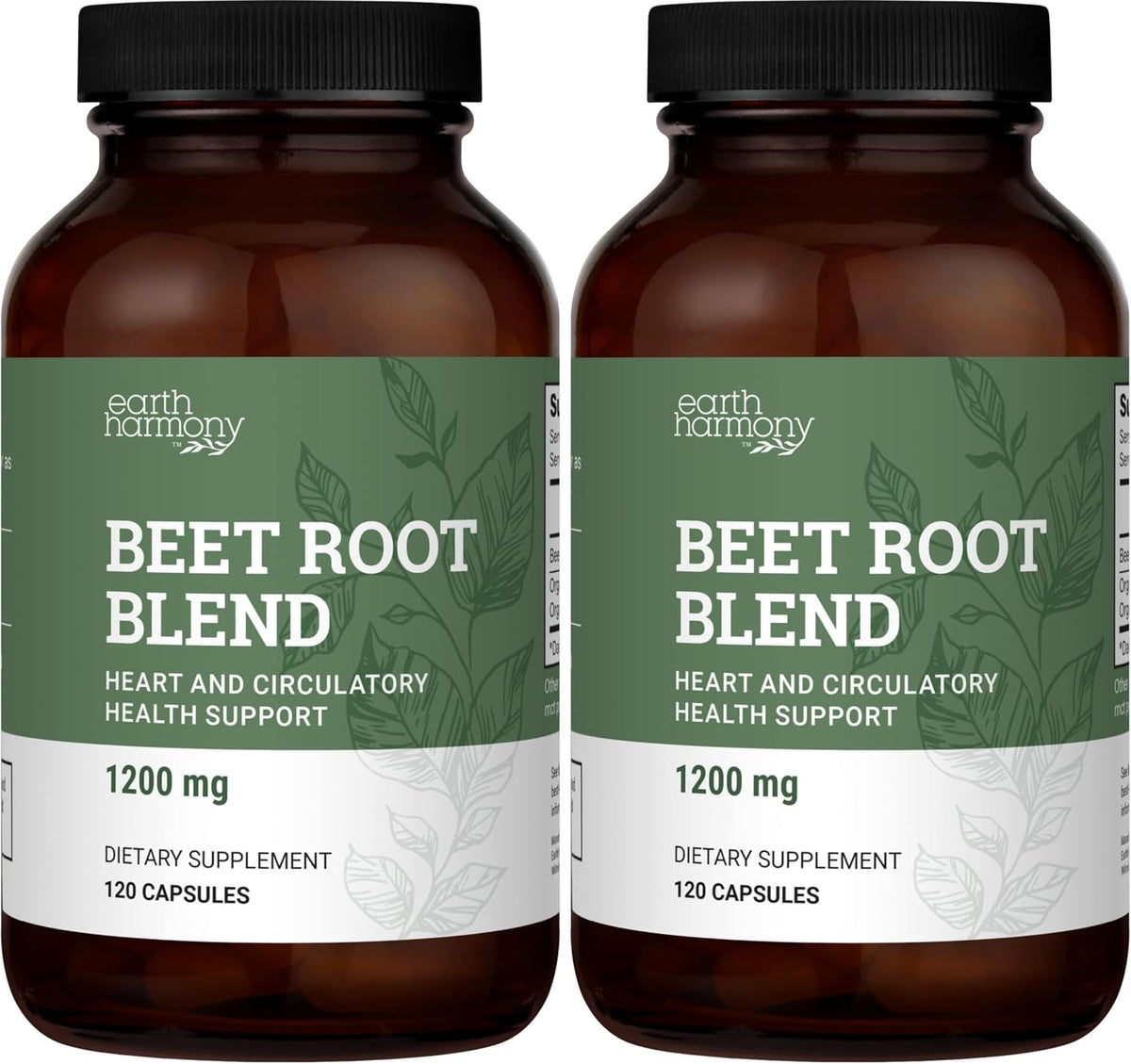 Earth Harmony Naturals Organic Beetroot Capsules - 1200 mg Beetroot Powder & Juice Blend, 120 Capsules - görsel 8