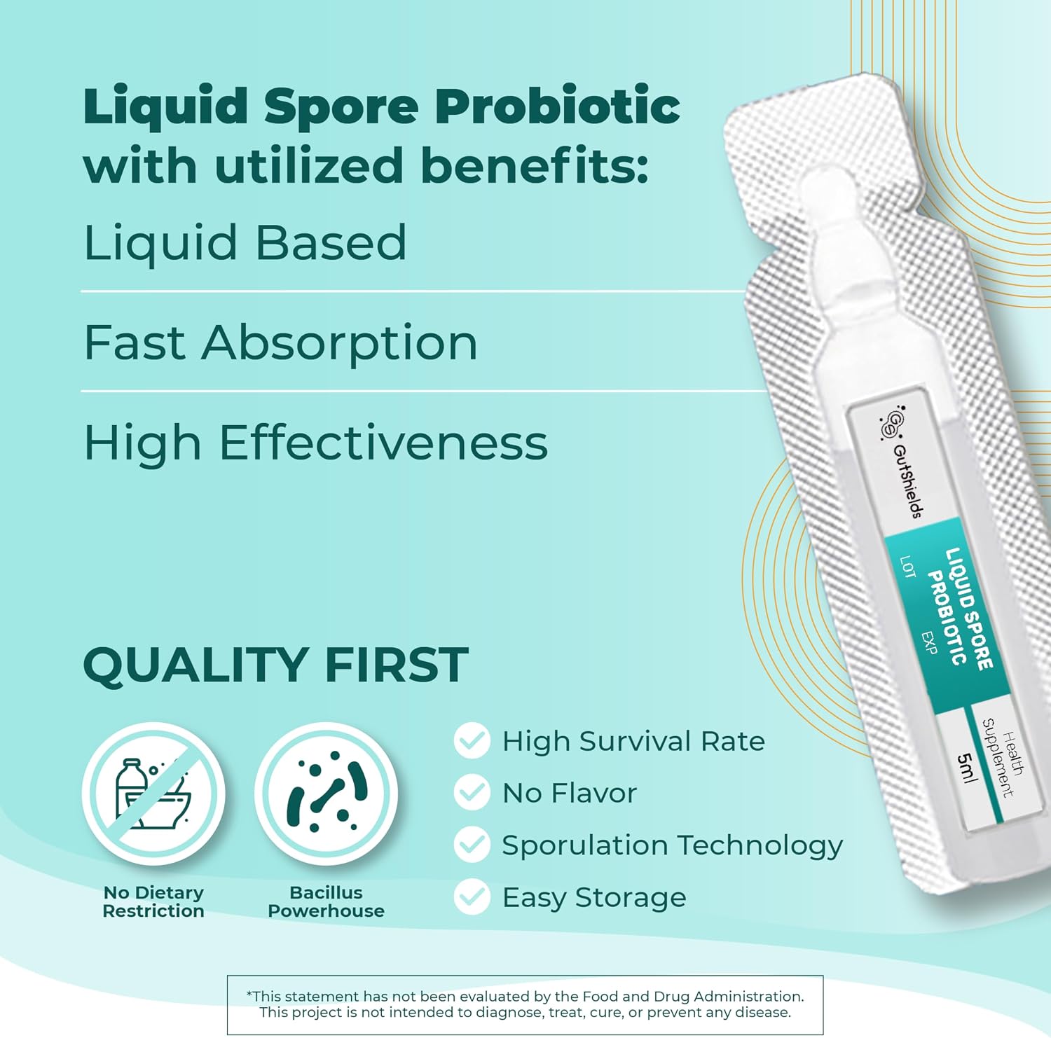 Gut Shields Liquid Spore Probiotic for Women and Men – Digestive and Immune Support - görsel 2