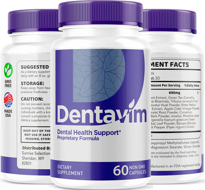 Dentavim Advanced Formula Capsules (2 Pack) – All-Natural Oral Support, 120 Capsules