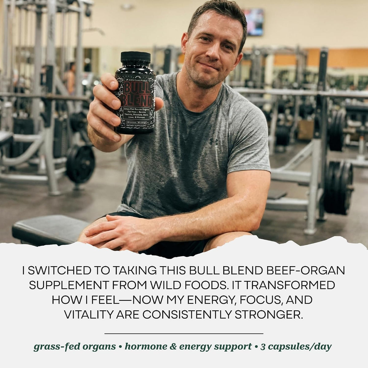 Wild Grass-Fed Beef Organ Supplement for Men - Complete Ancestral Nutrition Complex with Beef Liver, Testicle, Prostate & Bone Matrix - Organ Meat Supplements - 30 Day Programme - görsel 5