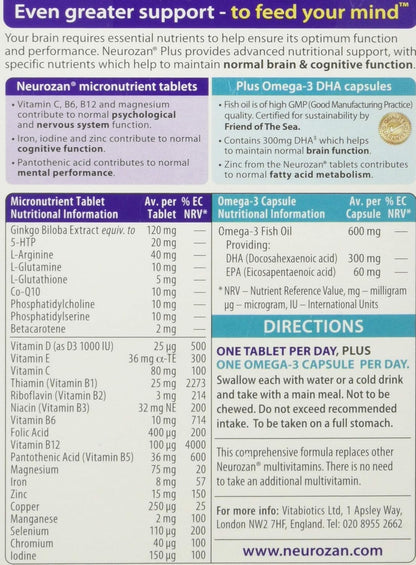 Neurozan Vitabiotics Plus — Brain Health Formula (56 Softgels)