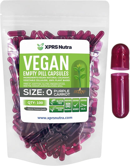 XPRS Nutra Size 0 Empty Capsules - 10000 Count Vegan Capsules