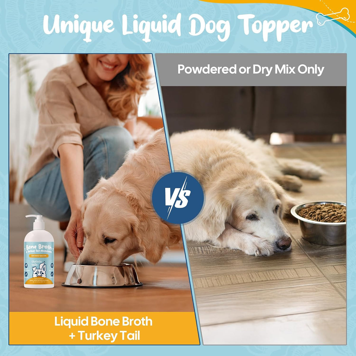 Organic Turkey Tail Mushroom & Liquid Bone Broth Dog Food Topper - görsel 8