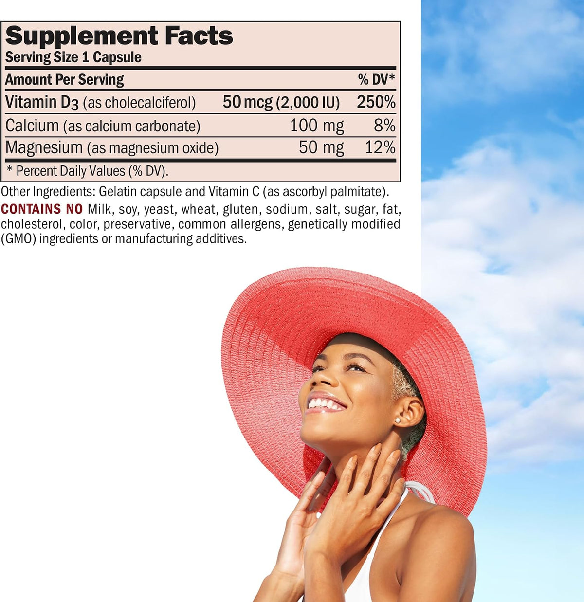 ANDREW LESSMAN Vitamin D3 2000 IU 60 Capsules - High Potency Supplement for Bone, Immune and Muscle Health - görsel 2