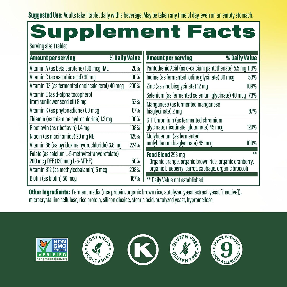 MegaFood Multivitamin for Men 55+ One Daily – 90 Tablets - görsel 2