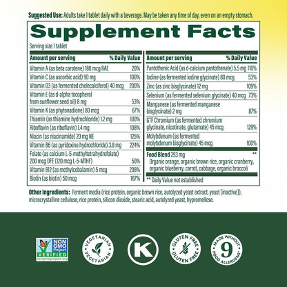 MegaFood Multivitamin for Men 55+ One Daily – 90 Tablets