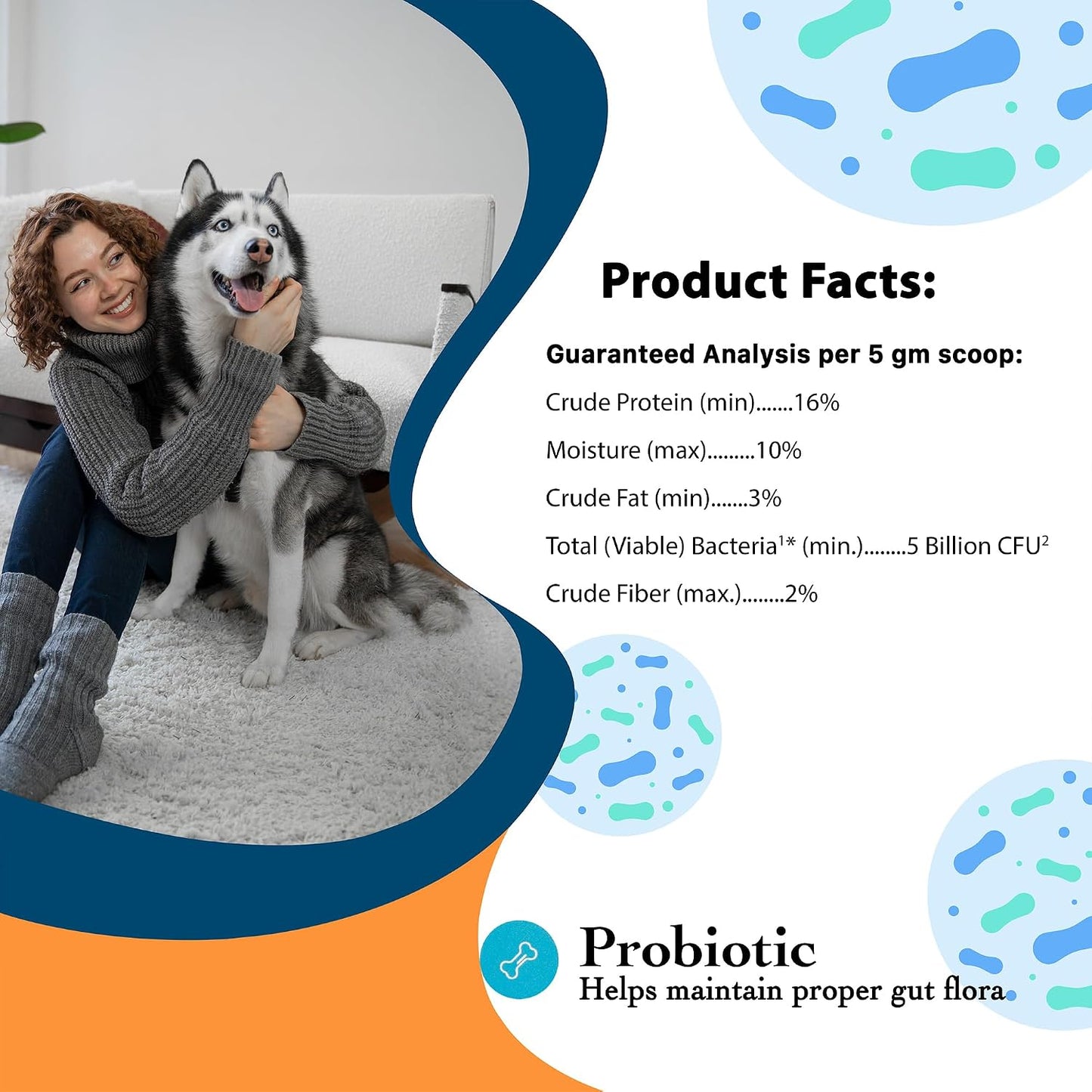 Probiotic and Prebiotic Powder for Dogs - Digestive Health and Immune Support Supplement - görsel 3