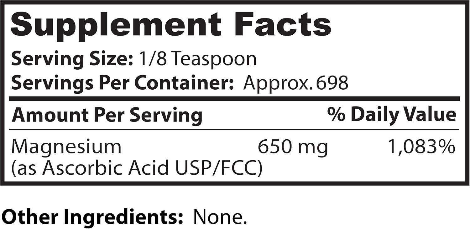 Dr Clark Vitamin C Powder - Pure Ascorbic Acid, 454g - görsel 6