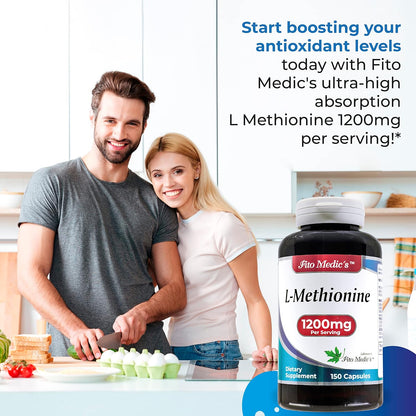 FITO MEDIC'S Lab - Methionine, L-Methionine 1200mg | 150 Capsules