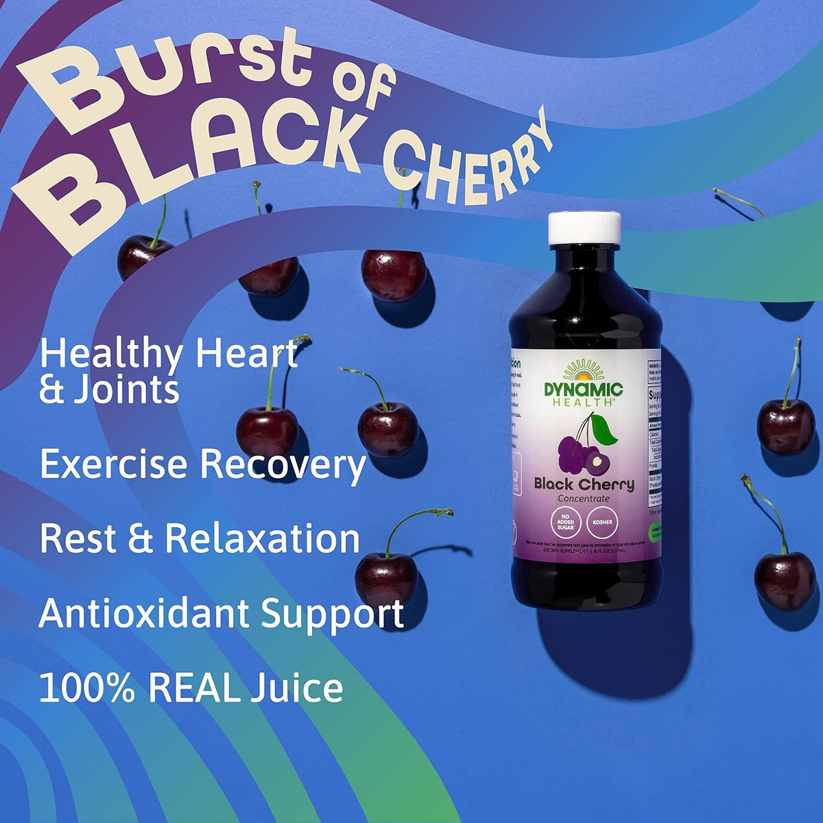 Dynamic Health Pure Black Cherry Unsweetened 100% Juice Concentrate - görsel 3
