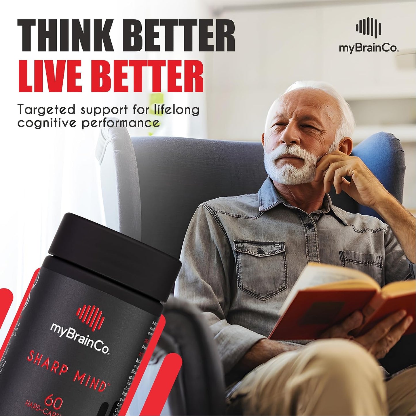 myBrainCo. Sharp Mind - Nootropic Food Supplement for Memory and Focus - 60 Vegetarian Capsules - görsel 7