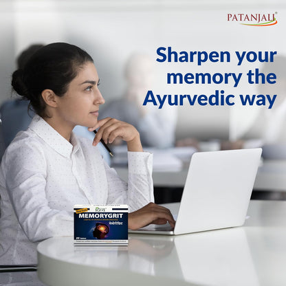 Patanjali Divya Memorygrit – Ayurvedic Food Supplement for Memory, Focus and Brain Health (20 Tablets)
