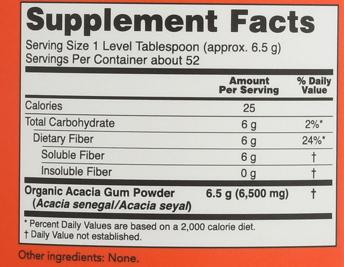NOW Foods Acacia Fibre Organic Powder - 340 g – Image 4