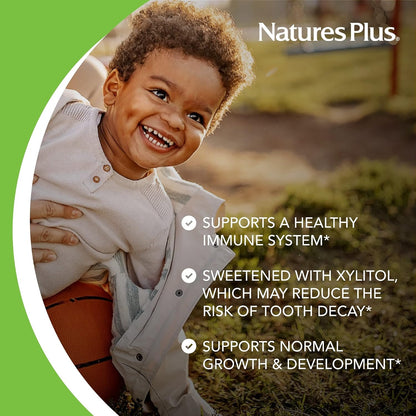 NaturesPlus Animal Parade Gold Children's Chewable Multivitamin - Natural Cherry Flavour - 120 Animal Shaped Tablets