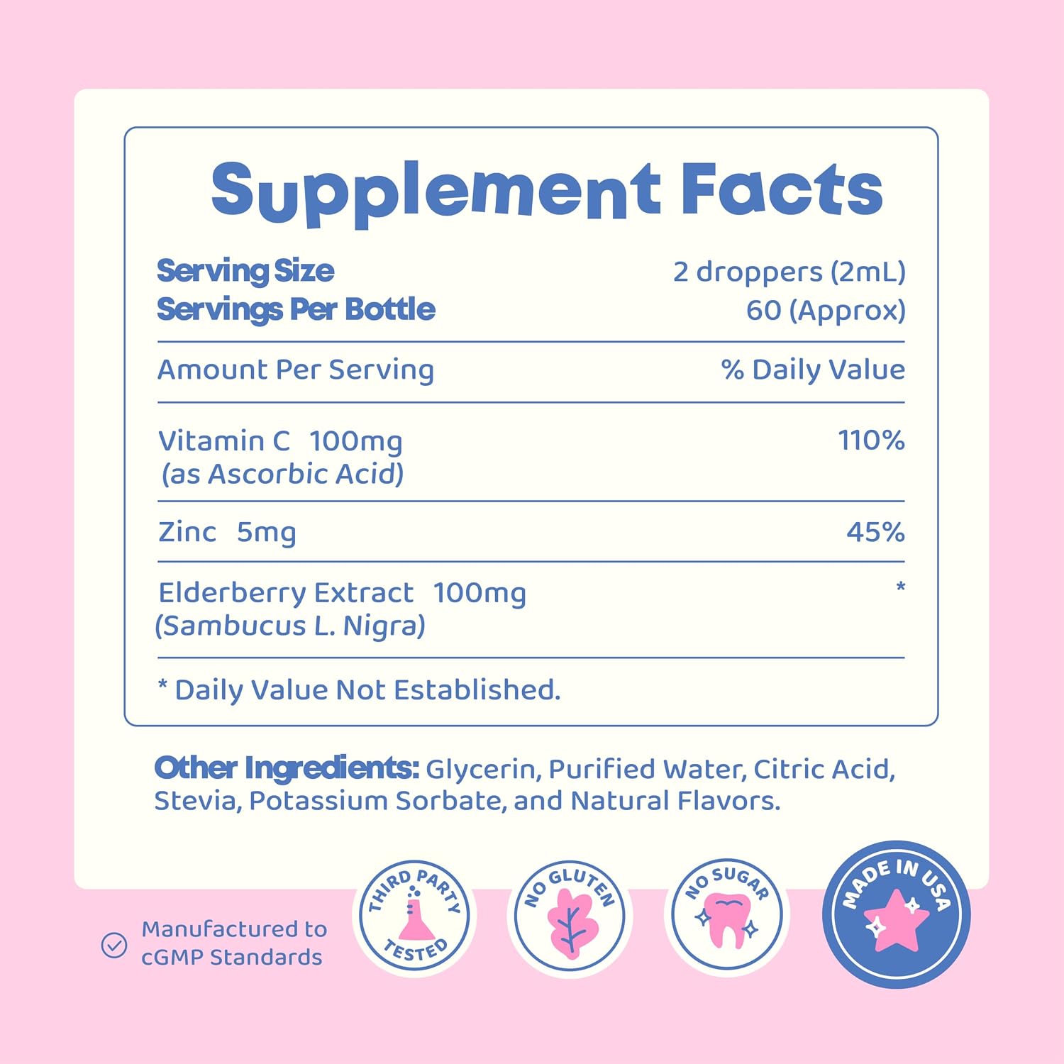 JoySpring Vitamin C and Zinc for Kids – Elderberry Liquid Supplement, 118 ml (60 Servings) - görsel 7