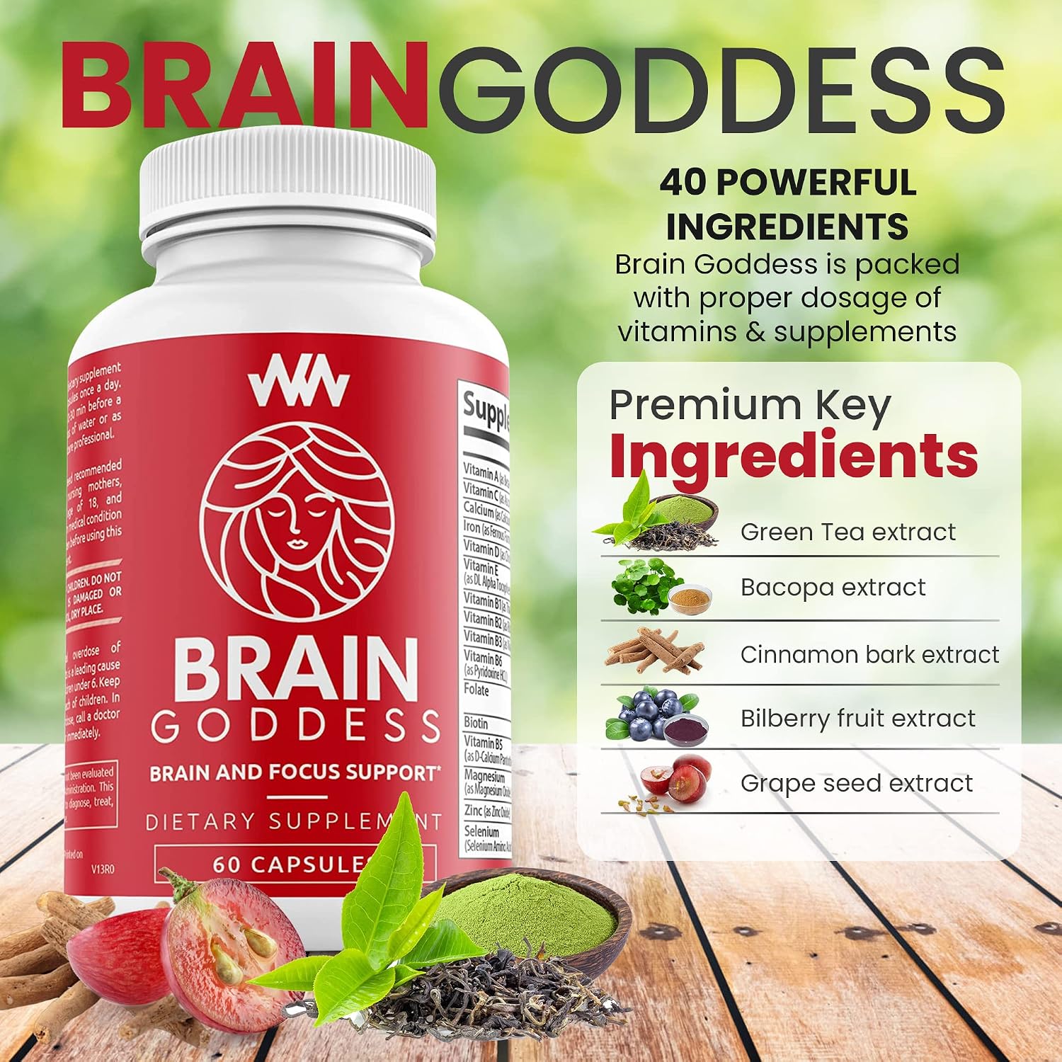 Warped Wellness Brain Goddess | Women's Brain Supplement for Memory and Focus - görsel 6