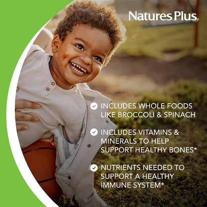 NaturesPlus Animal Parade Children's Chewable Multivitamin, Grape Flavour, 180 Animal-Shaped Tablets