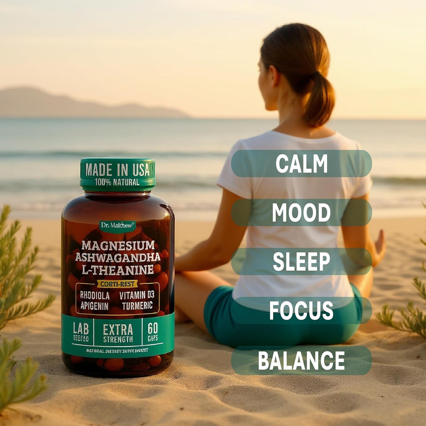 Dr. Matthew CortiRest | Cortisol Reducer & Adrenal Support Supplement - görsel 2
