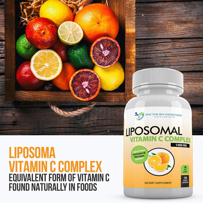 Liposomal Vitamin C 1400mg Per Serving - 180 Vegetable Capsules