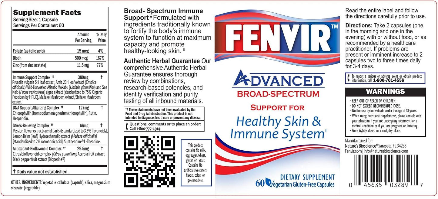FENVIR Advanced Broad-Spectrum Immune and Skin Support Supplement - görsel 1
