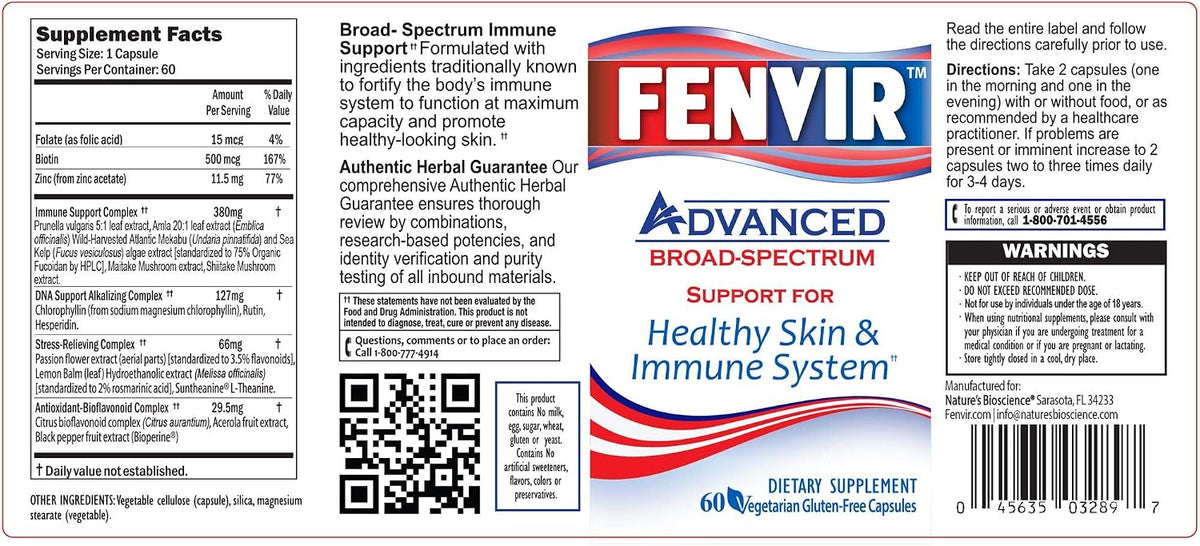 FENVIR Advanced Broad-Spectrum Immune and Skin Support Supplement - görsel 1