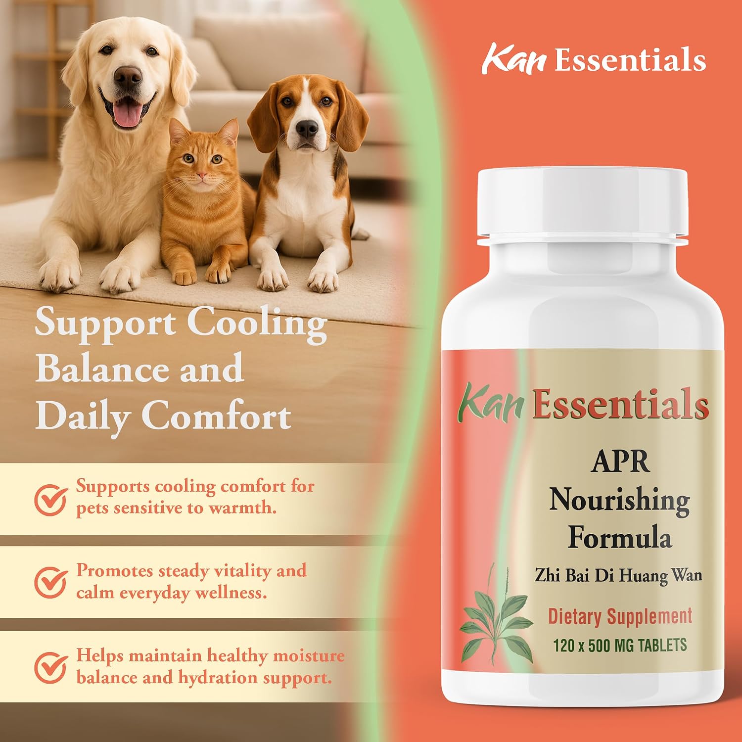 Kan Herb Company APR Nourishing Formula – Traditional Chinese Herbal Blend for Dogs and Cats, 120 Tablets - görsel 5