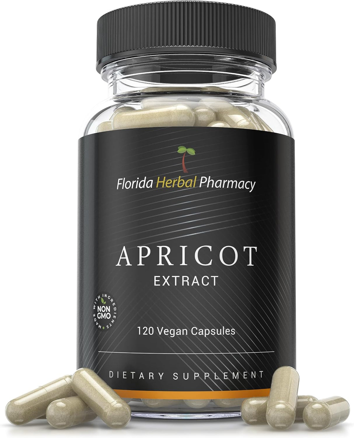 Florida Herbal Pharmacy Apricot Extract Capsules 20:1 (120 Capsules) 500 mg per Capsule, 1000 mg per Serving - görsel 1