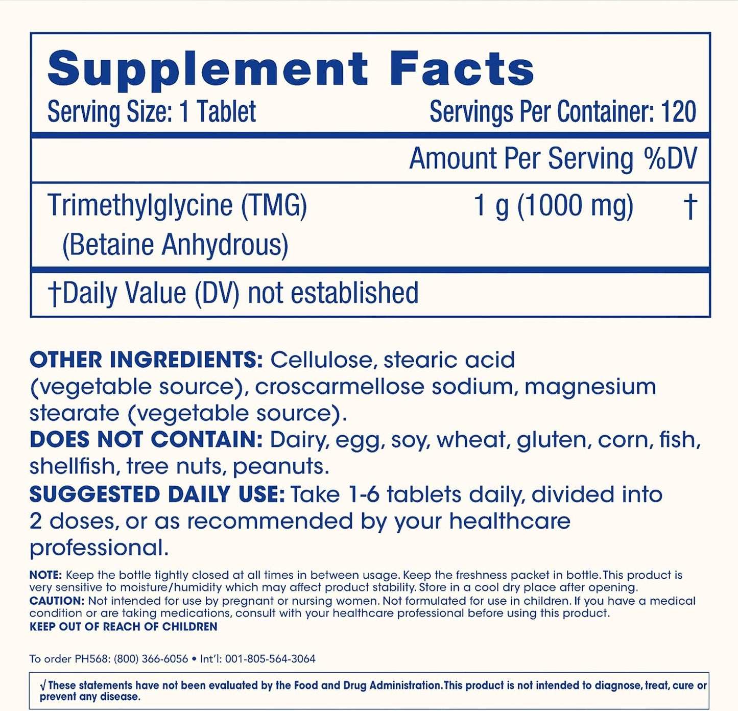ProHealth Longevity TMG Supplements - Trimethylglycine 1000mg, 120 Tablets (3 Pack) - Methylation Support - görsel 6