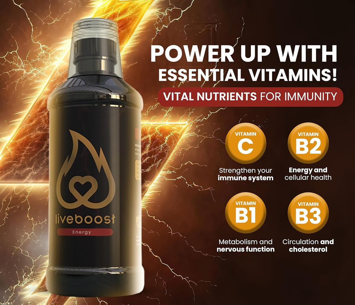 LIVEBOOST Fast Acting Liquid Supplement for Men and Women - Natural Ingredients, Supports Energy and Circulation, 480ml - görsel 6