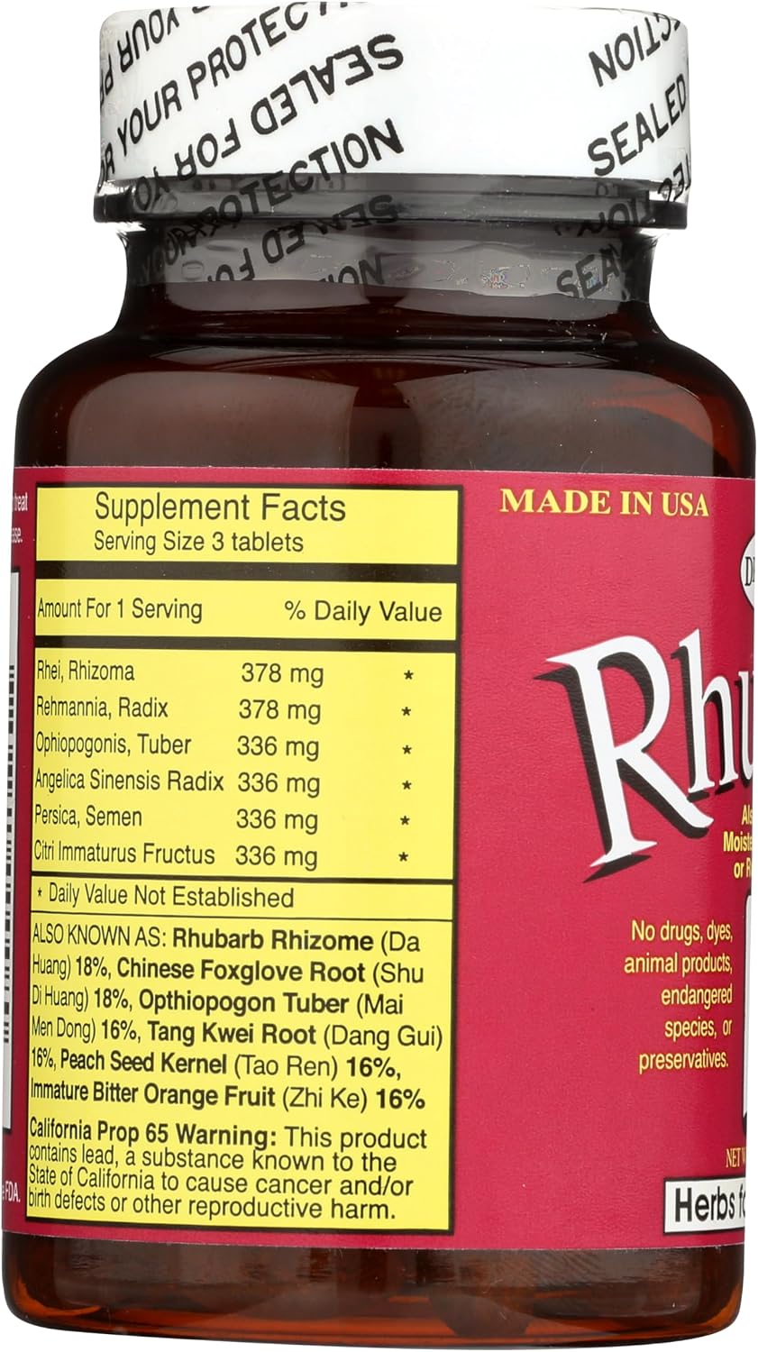 DR. SHEN'S Rhubarb Pills - 90 Tablets - görsel 4