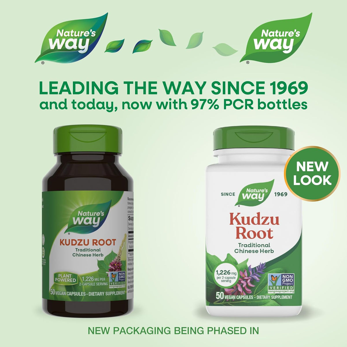 Nature's Way Kudzu Root, 1,226 mg per 2-Capsule Serving, Non-GMO Project Verified, 50 Vegan Capsules - görsel 2