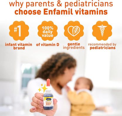 Enfamil Poly-Vi-Sol 8 Multi-Vitamins & Iron Food Supplement Drops for Infants and Toddlers