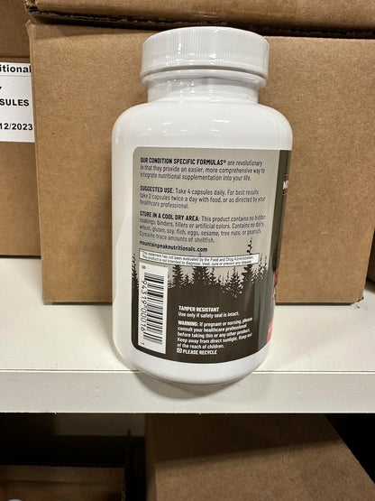 Mountain Peak Nutritionals Joint Formula - Joint Support Supplement with Glucosamine, Boswellia and Vitamin C - Supports Joint Flexibility and Mobility - Hypoallergenic (120 Capsules)