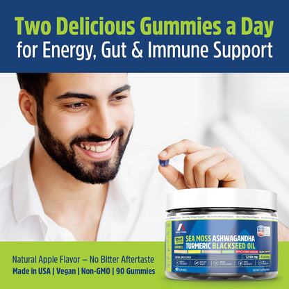 Sea Moss Gummies, 10-in-1 Formula, 90 Count | 45-Day Supply