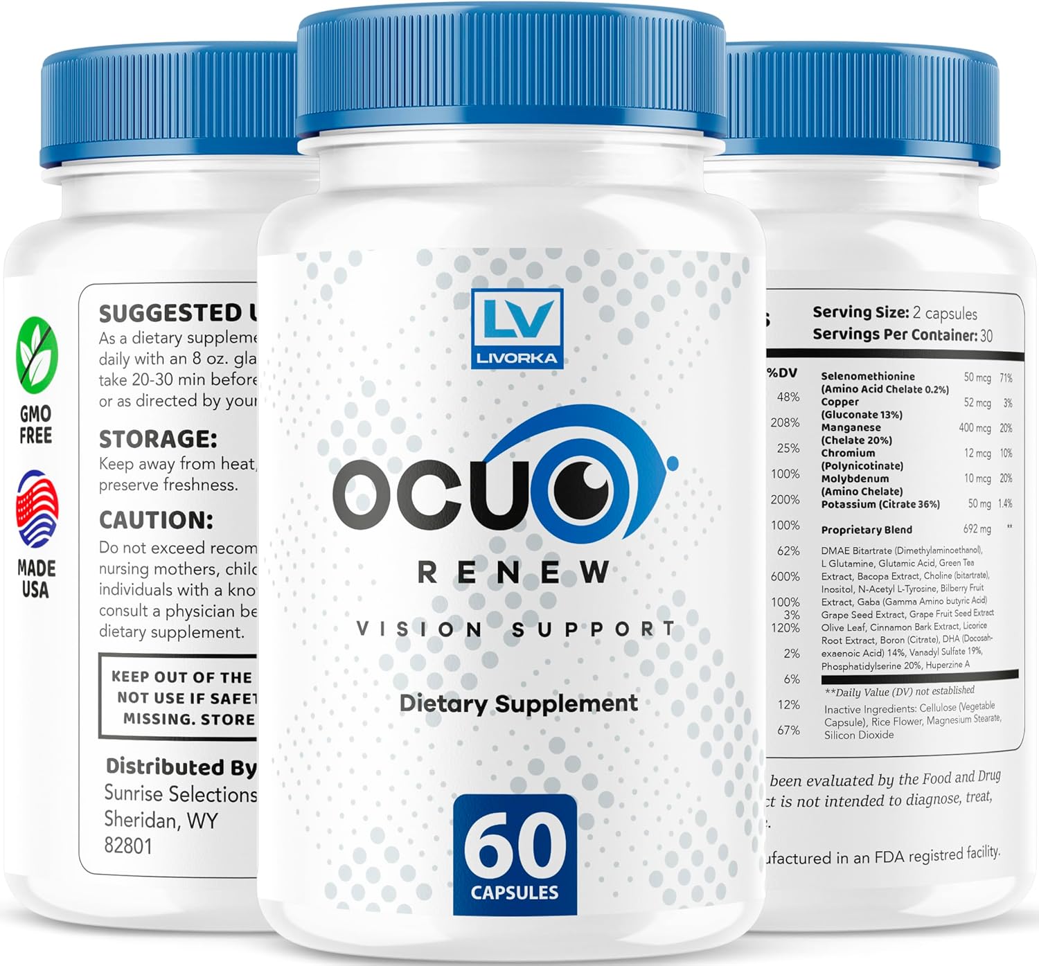 Ocuo Renew Capsules - Eye Vision Support Supplement (5 Pack, 300 Capsules) - görsel 8
