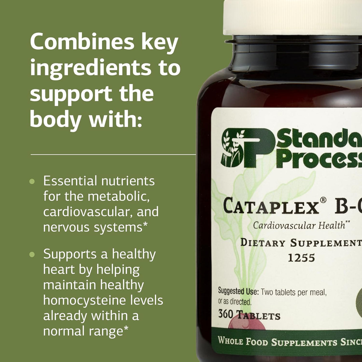 Standard Process Cataplex B-GF - Whole Food B-Complex, 360 Tablets - görsel 4