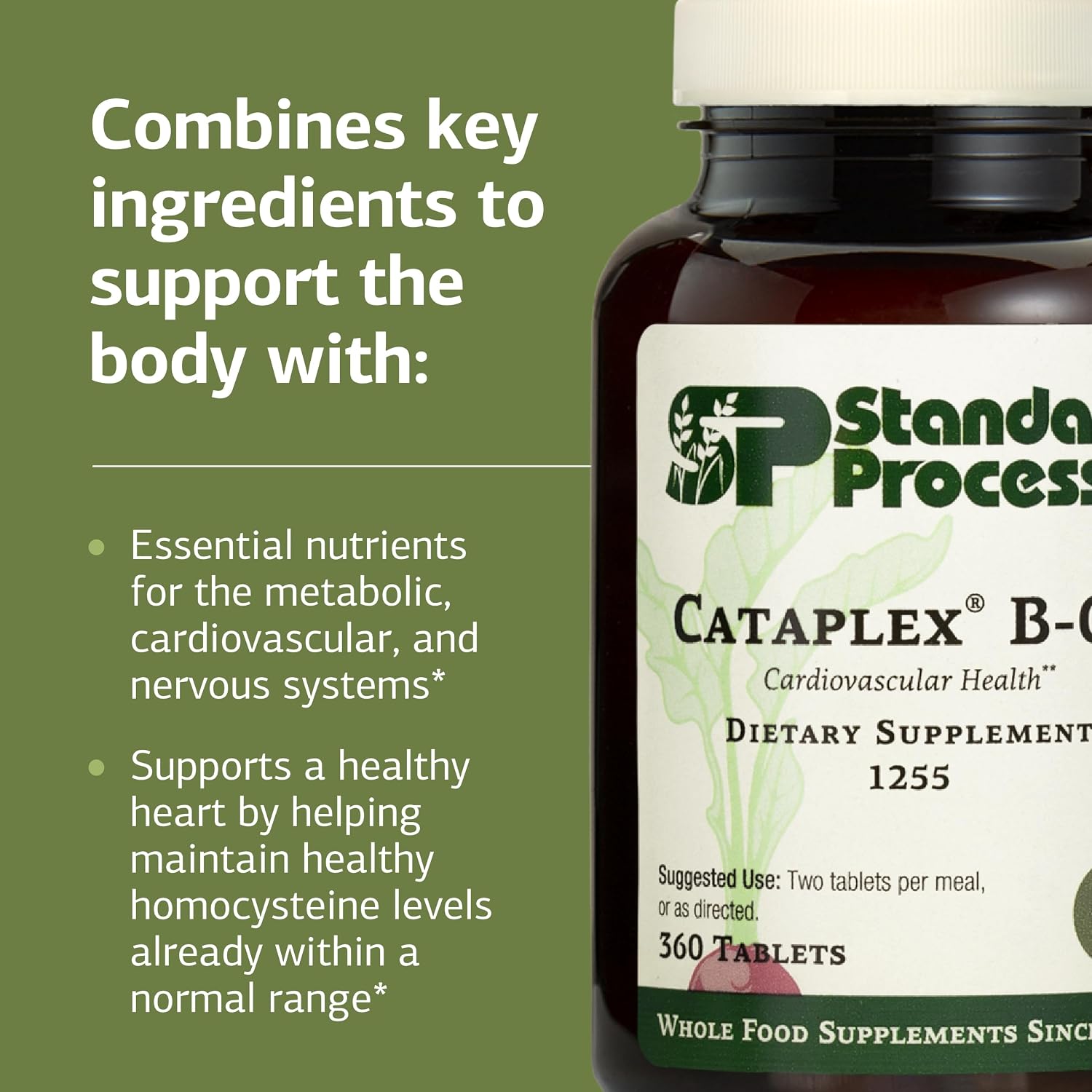 Standard Process Cataplex B-GF - Whole Food B-Complex, 360 Tablets - görsel 4