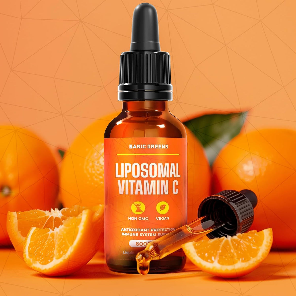 BASIC GREENS Liposomal Vitamin C Liquid 6000mg – High Absorption Supplement for Immune & Skin Health (60 ml) - görsel 9